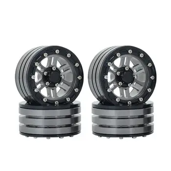 

RCtown 4pcs Black Automobile hub 1/10 RC Crawler 1.9 inch Alloy Beadlock Wheel Rims for SCX10 F350 D90