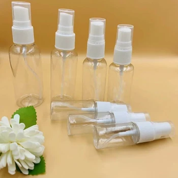 

1Pcs Transparent Empty Spray Bottles10 / 15 / 20/30/ 40/ 50/80/ 100ml Plastic Mini Refillable Empty Cosmetic Containers