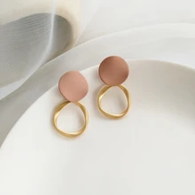 Женские серьги неровные геометрические темперамент восстановление древних способов круглые серьги металлические серьги 002