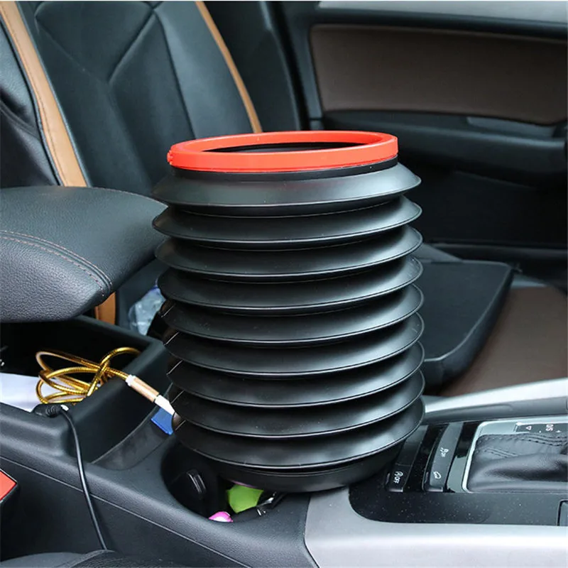 Car Folding barrel Foldable Trash Can for Porsche 911 918 Cayenne Macan Panamera Cayman Carrera Boxster
