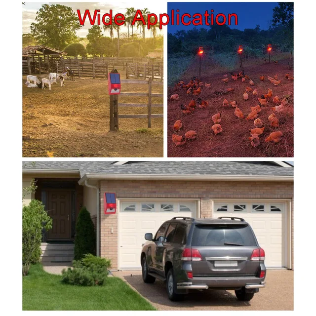 Multi-Function Solar PIR Motion Sensor Alarm Light Remote Control 129dB Siren For Home Garden Shed Caravan Farm Security Lamp 5