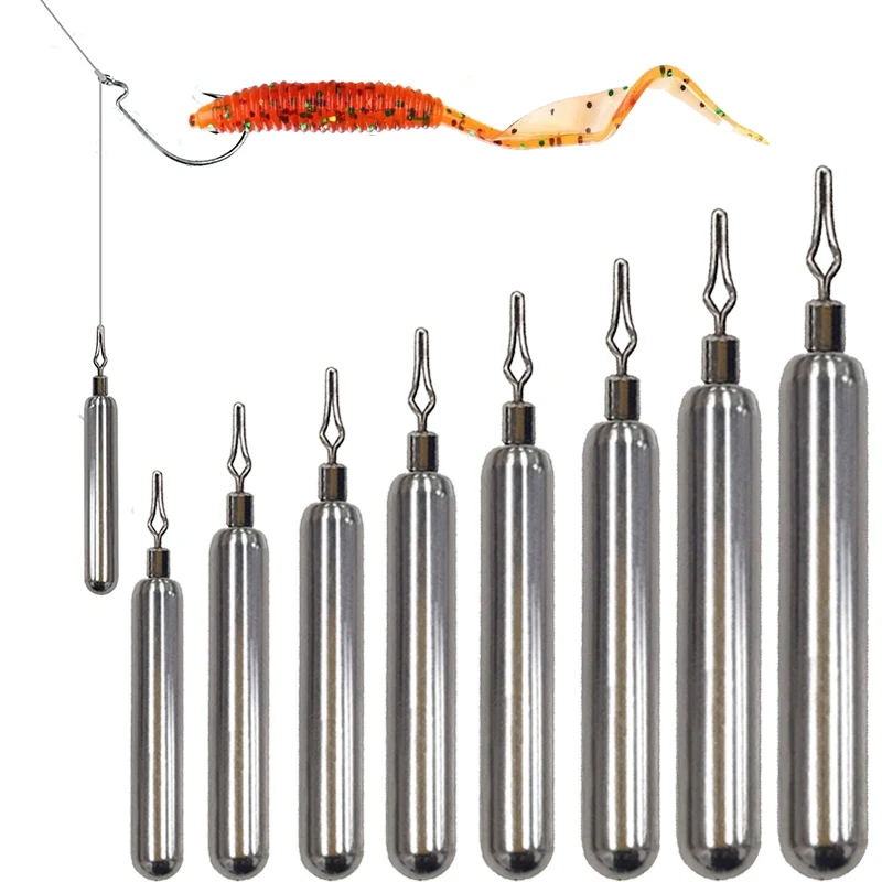 Fishfun Lot de 12 plombs en tungstène pour pêche au bar, poids de pêche en tungstène, noir à clipser, 0,3 g