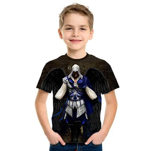 Лучшие игры Assassin's Creed детская 3D футболка одежда для мальчиков и девочек с 3d принтом, рубашка детская удобная модная футболка с короткими рукавами - Цвет: NT-873