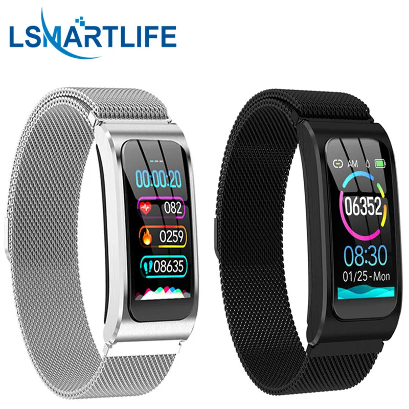 AK12 Smart Bracelet Men Women IP68 Waterproof Blood Pressure Menstrual Cycle Monitor Fitness Tracker Band