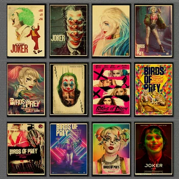 

Birds of Prey / Harley Quinn / Joker Retro Movie Poster Vintage Prints Home Room Bar posters wall decor art painting