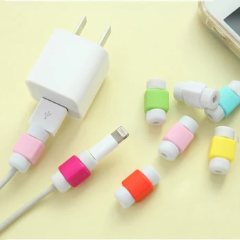 

10pcs Cute Silicone Cable Organizer Office Stationary Holder Tools Accessories USB Data Wrap Cord Winder Wire Protector Desk Set