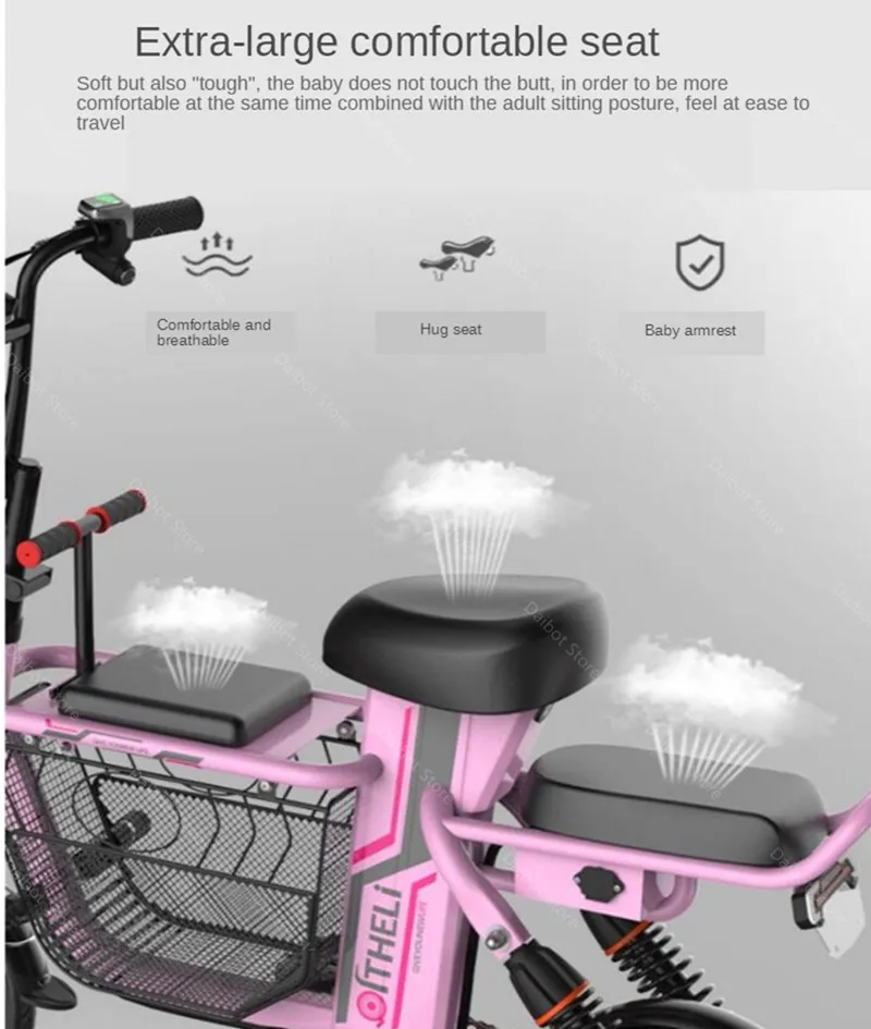 Kick Scooter Electric Electric Bicycles Mini 12 Inch 400W 48V Portable Folding Electric Bike Removable BatteryPet BasketGPS (35)