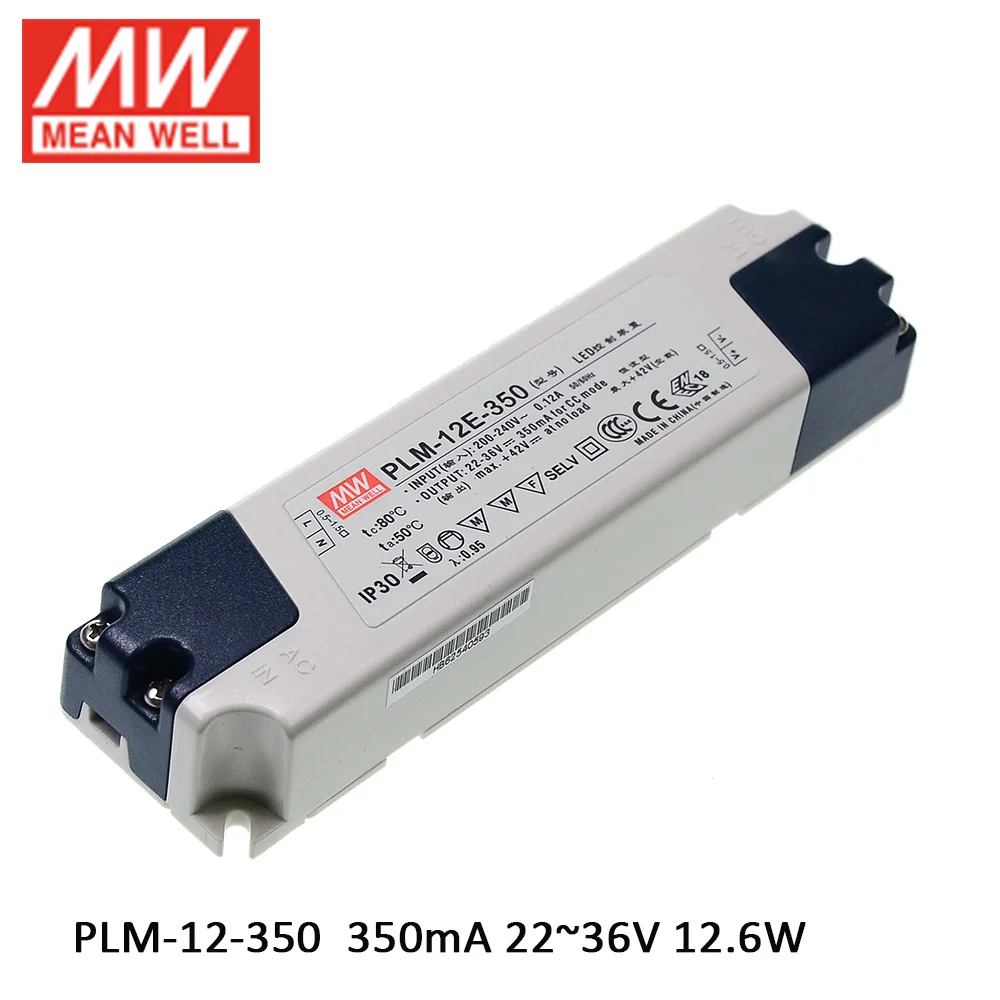 MEAN WELL PLM-25-700 110 мА 22-36 В постоянного тока 12 Вт Светодиодный источник питания
