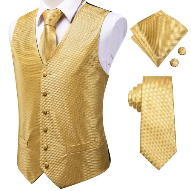 Hi-Tie 20 Color Silk Men's Vests and Tie Business Formal Dresses Slim Vest 4PC Hanky cufflinks for Suit Blue Paisley Waistcoat MS-0023