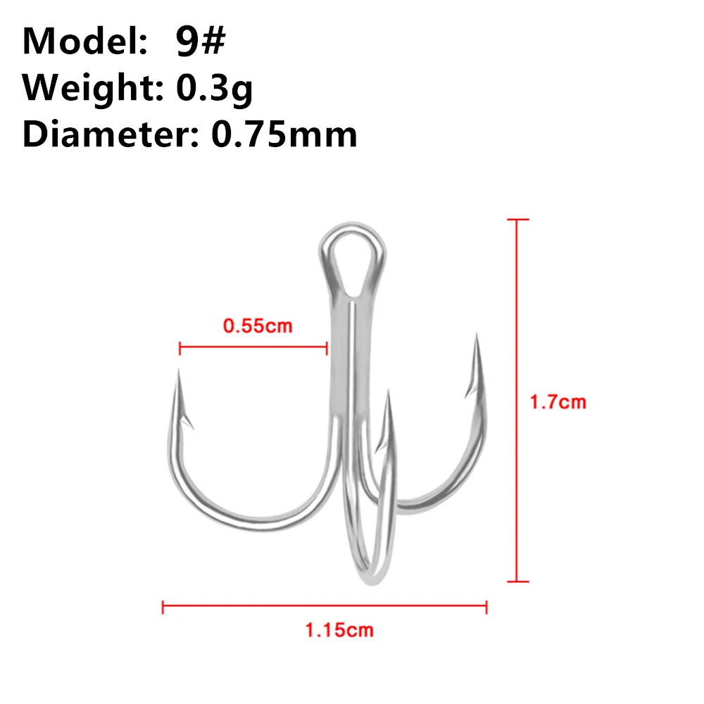 5 шт./уличная зимняя рыбалка Высокоуглеродистый тройной колючий воблер fishhook1#-11# искусственная японская метательная Рыболовная Снасть приманка