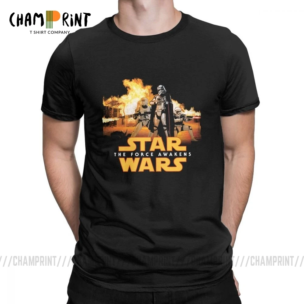 Star Wars Fun T Shirt Men Captain Phasma's War Short Sleeve Tops New Tees Pure Cotton Round Neck T-Shirt Plus Size |