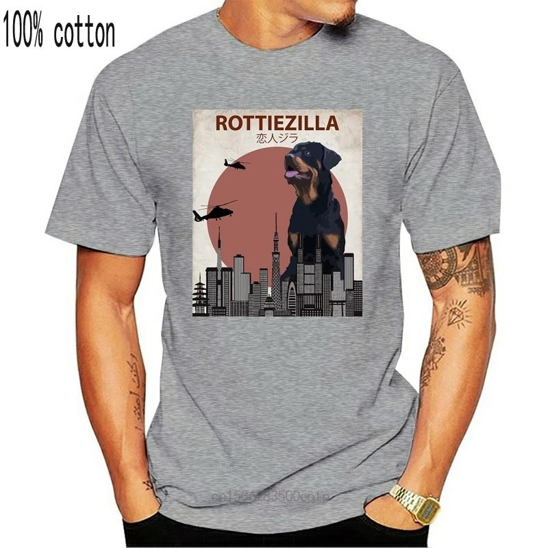 2020 горячая Распродажа модная 100% хлопковая футболка Rottiezilla с забавным ротвейлером