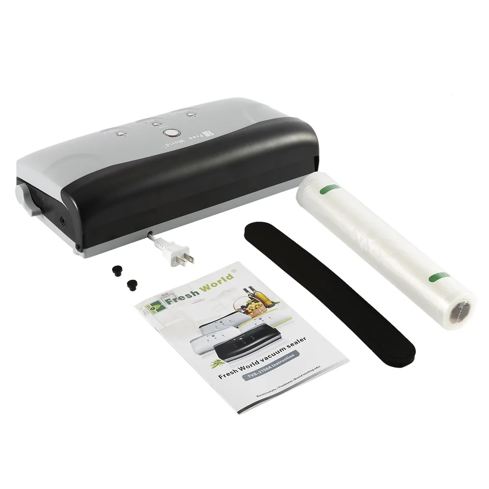 

Fresh World Automatic Electric Vacuum Sealer with Starter Kit Packaging Machine for Bag Resealer Food Saver Kitchen Equipment