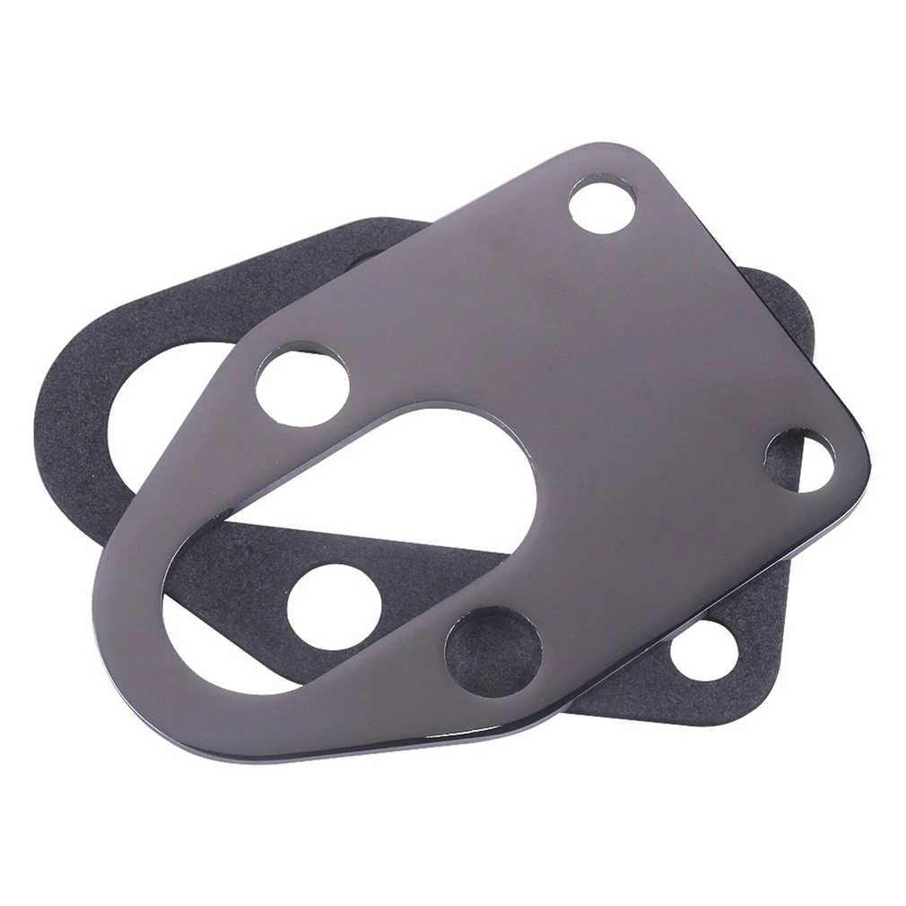 SBC Chrome Fuel Pump Block Off Plate With Gasket 283 327 350 383 400 SB Chevy SBC Chrome Fuel Pump Block Off Plate With Gasket 283 327 350 383 400 SB Chevy