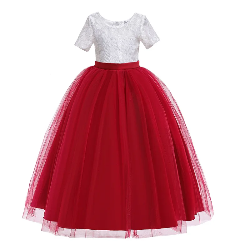Весенне-осеннее Элегантное свадебное платье подружки невесты в европейском и американском стиле для девочек детское платье принцессы - Цвет: as picture