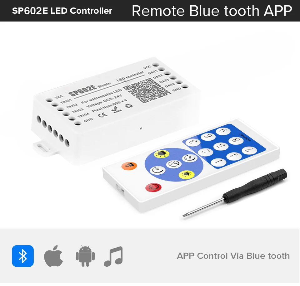 controlador Bluetooth, SP105E, SP107E, SP110E, Bluetooth, WS2811,