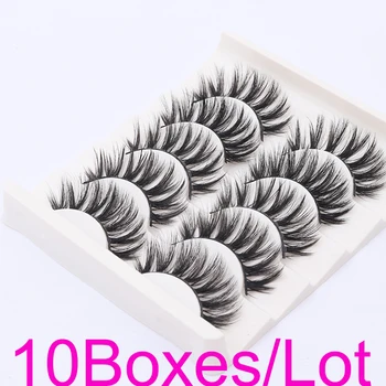 

Liyatton 50 Pairs Cruelty-Free Winged Soft Cotton 3D Faux Mink Eyelash Crisscross Messy Silk False Eyelashes