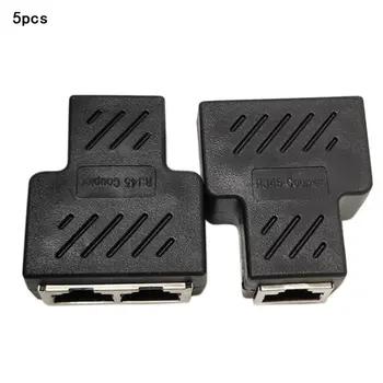

Rj45 Network Tee Adapter Oxygen-Free Copper Rj45 Sockets Increase Ethernet Connections 1 To 2 Sockets 1 Set