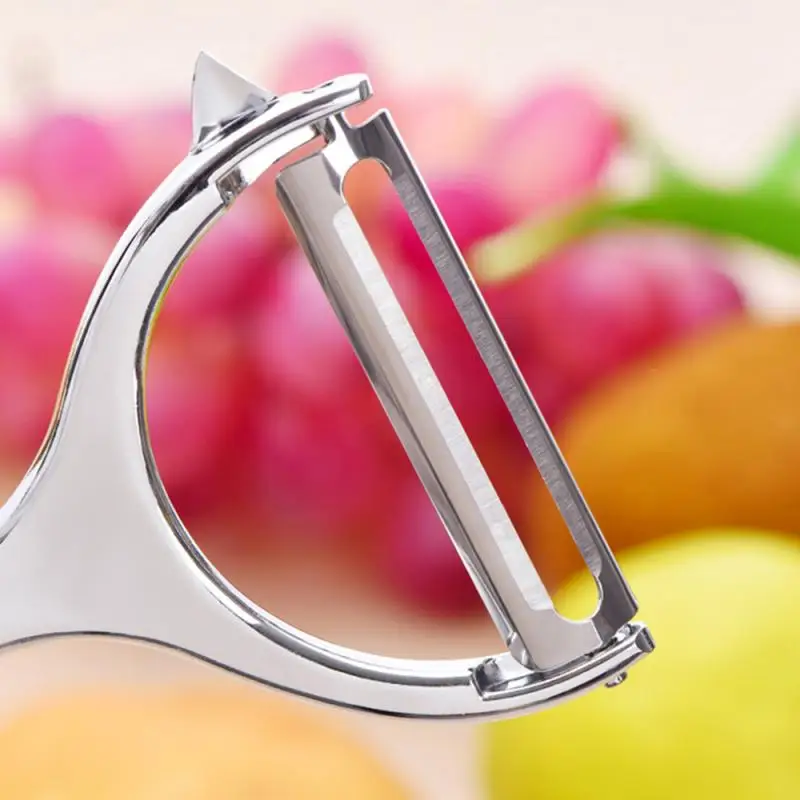 1pc Stainless Steel Vegetable Fruit Peeler Cucumber Carrot Potato Apple Pear Food Peeling Tool Kitchen Gadget Bar Supplies