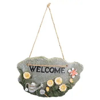 

1pc Creative Welcome Door Sign Pendant Hanging Doorplate Decorative Hanging Ornament