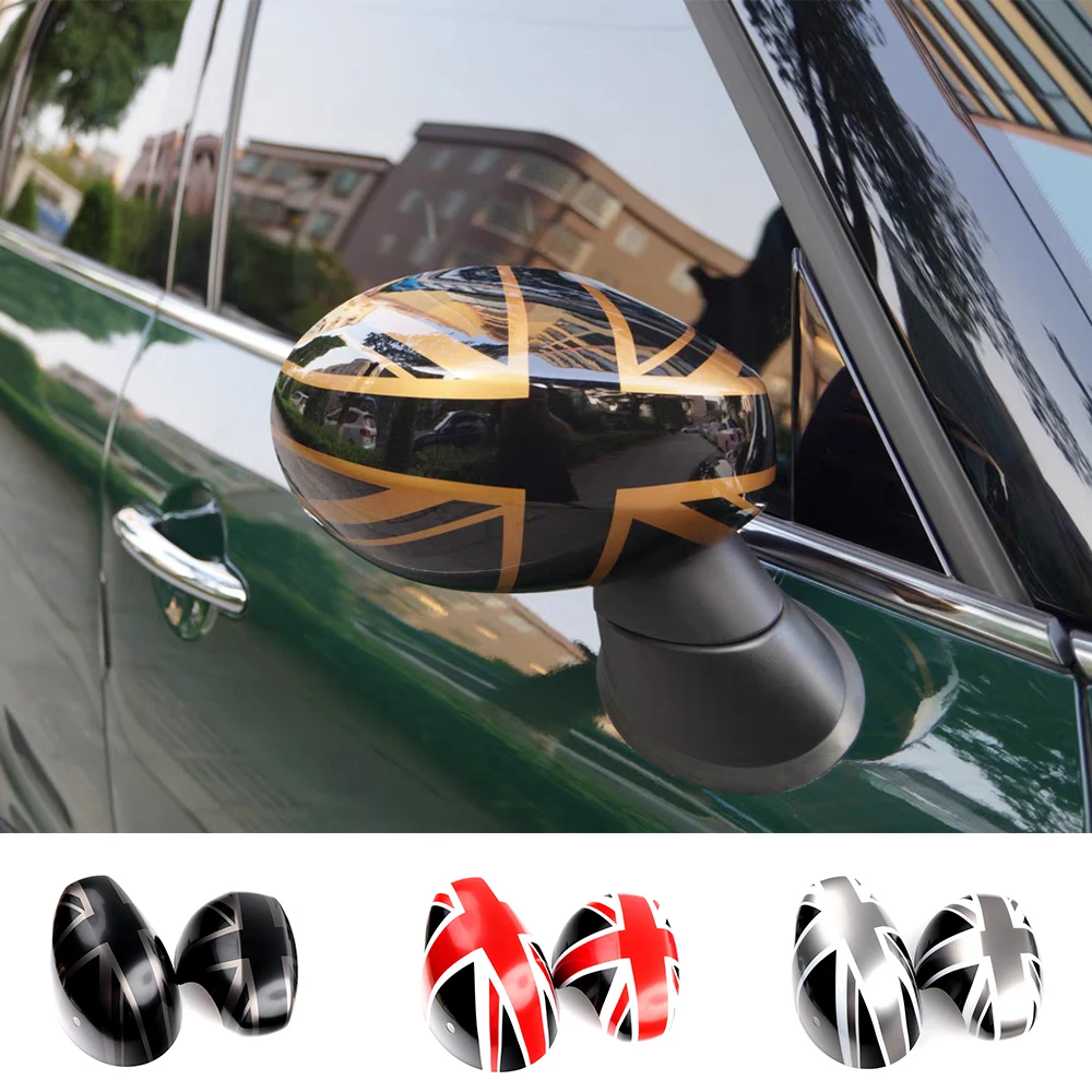Union Jack Door Rear View Mirror Cover Stickers For Mini Cooper S JCW ...