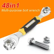 Herramienta universal de reparaci/ón de autom/óviles de 360 ??grados y 6 puntos para tuercas y pernos de 9.8 pulgadas Llave multifuncional 48 en 1 Phonleya Tiger Wrench