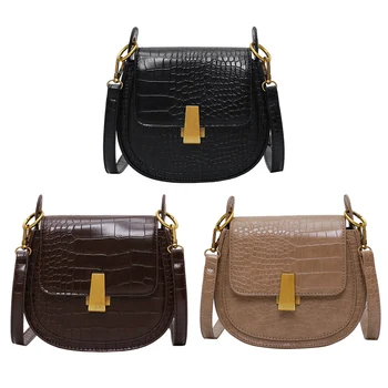 

Crocodile Leather Crossbody Satchel Bags Fashion Women Solid Shoulder Messenger Handbags Ladies Small Shopping Purse