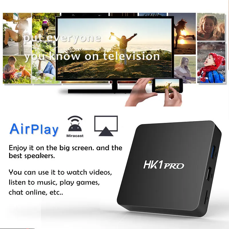 HK1 PRO Android 8,1 Smart tv BOX S905X2 LPDDR3 4 Гб 64 Гб 2,4G и 5GWifi Bluetooth 4K HD Поддержка IPTV подписка 4500 Live