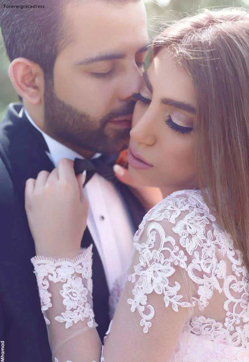 2017 Said Mhamad Pink Party Dresses Long Illusion Sleeves V Neck Sexy Knee Length Tulle Cocktail Homecoming Dresses Short Prom Gowns BA3770 105 (4)