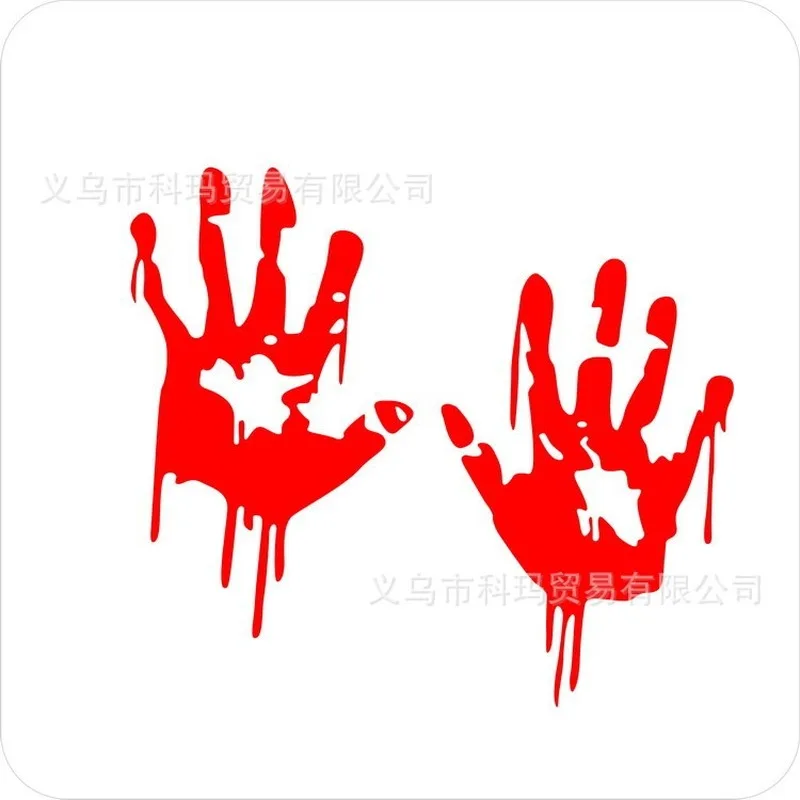 

Reflective Sticker Blood Handprint Car Sticker Palm Print Halloween Horror Car Styling Accessories Car Stickers and Decals