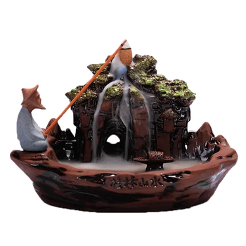 

New Backflow Incense Burner Guilin Scenery for Home Decoration Tea Pet Ornament Coil Cone Incense Base New Year Gift