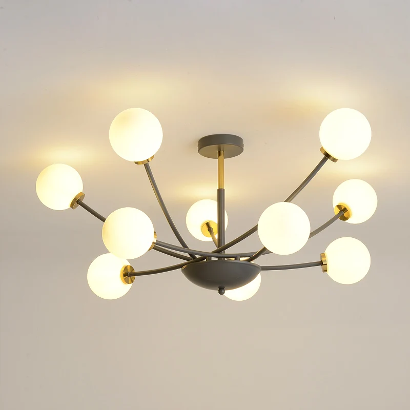 

G9 light source modern led lamp luxury black + gold molecular lamp branch chandelier living room bedroom dining room decoration