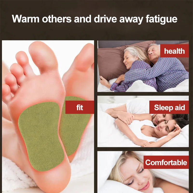 20pcs Detoxification Wormwood Foot Patch Pain Relieving Plaster Relieve Stress Help Sleeping Weight Loss Body Slimming Pad Detox