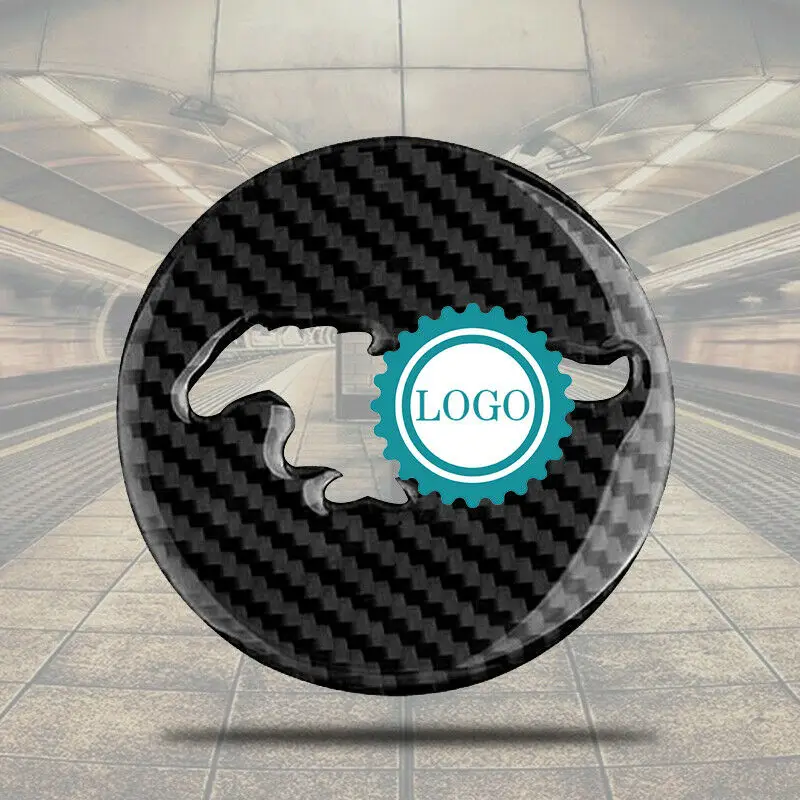 Pcmos накладка на руль из настоящего углеродного волокна для Ford Mustang- аксессуары для салона рулевые Чехлы Новинка
