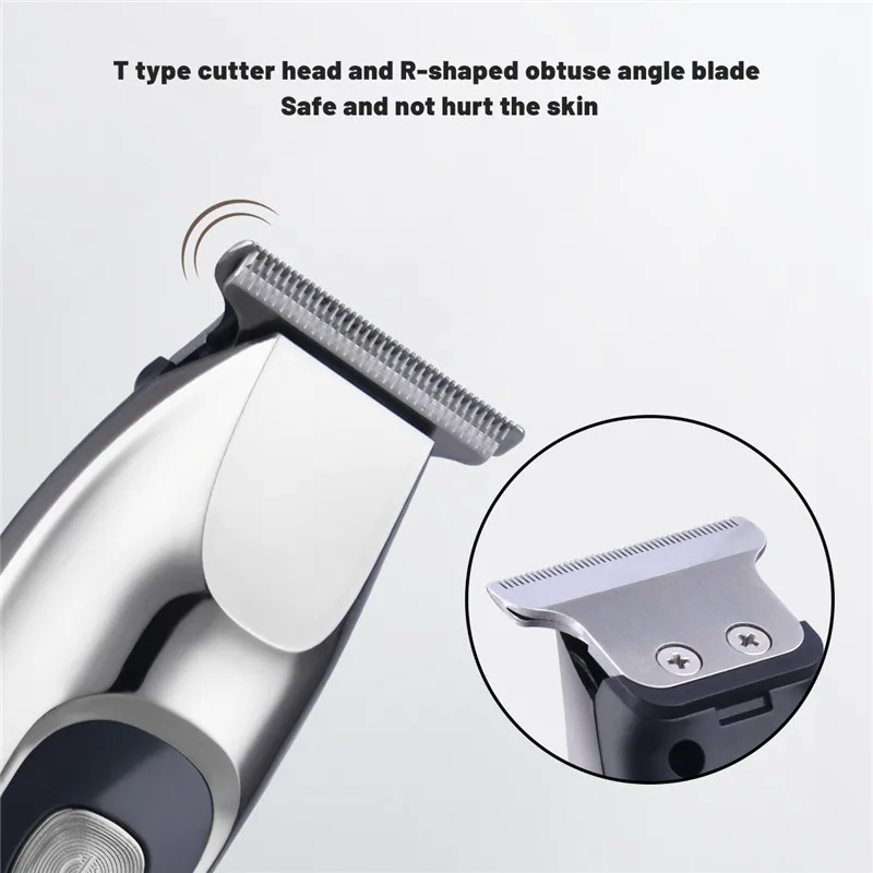 Máquina de Cortar Cortador de Cabelo Máquina de Corte de Cabelo sem Fio dos Homens Corte de Cabelo Ckeyin Elétrica Cabelo Barbeiro Aparador Display Lcd Usb 4 Aparadores de pelo
