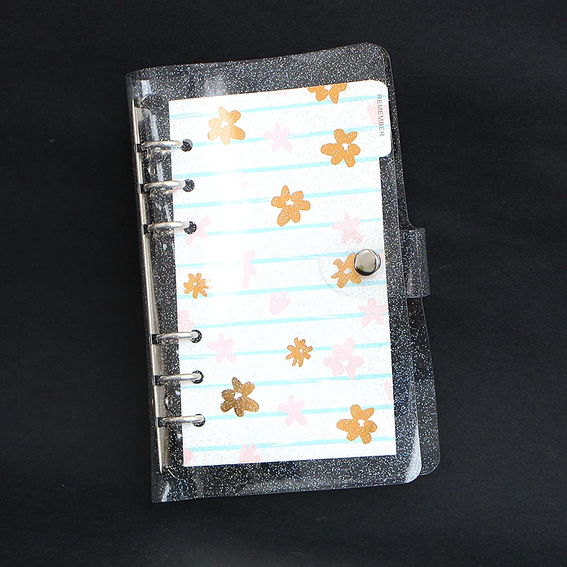 

Shiny A5 A6 Loose-leaf Notepad Cover 6 Holes Replaces Shell Planner Loose Leaf Binder Notebook