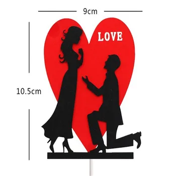 

Cakelove 1 Pcs Love Proposal Engagement Anniversary Wedding Paper Cake Topper Romantic Wedding Cake Decoration Party Supplies