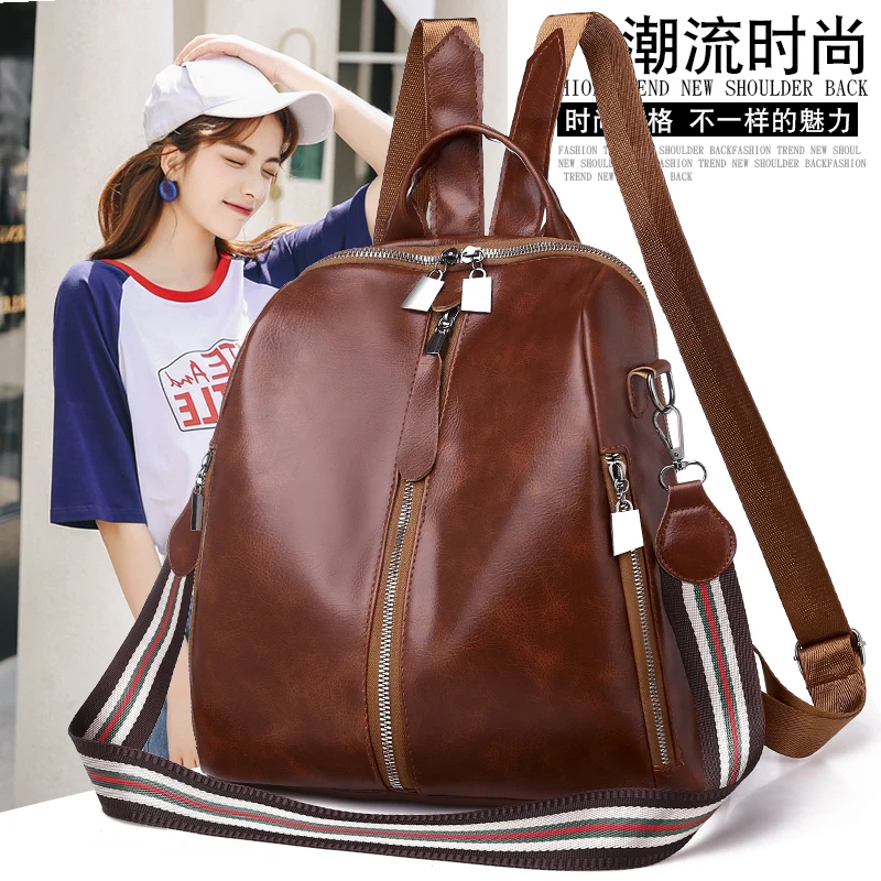

2019 new casual and stylish lady's backpack high capacity high quality waterproof backpack