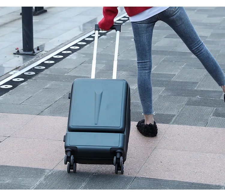2" креативный чемодан на колёсиках, чемодан на колесиках, мужская сумка на колесиках, Женская дорожная сумка на колесиках, 20 дюймов, багаж для каюты с сумкой для ноутбука