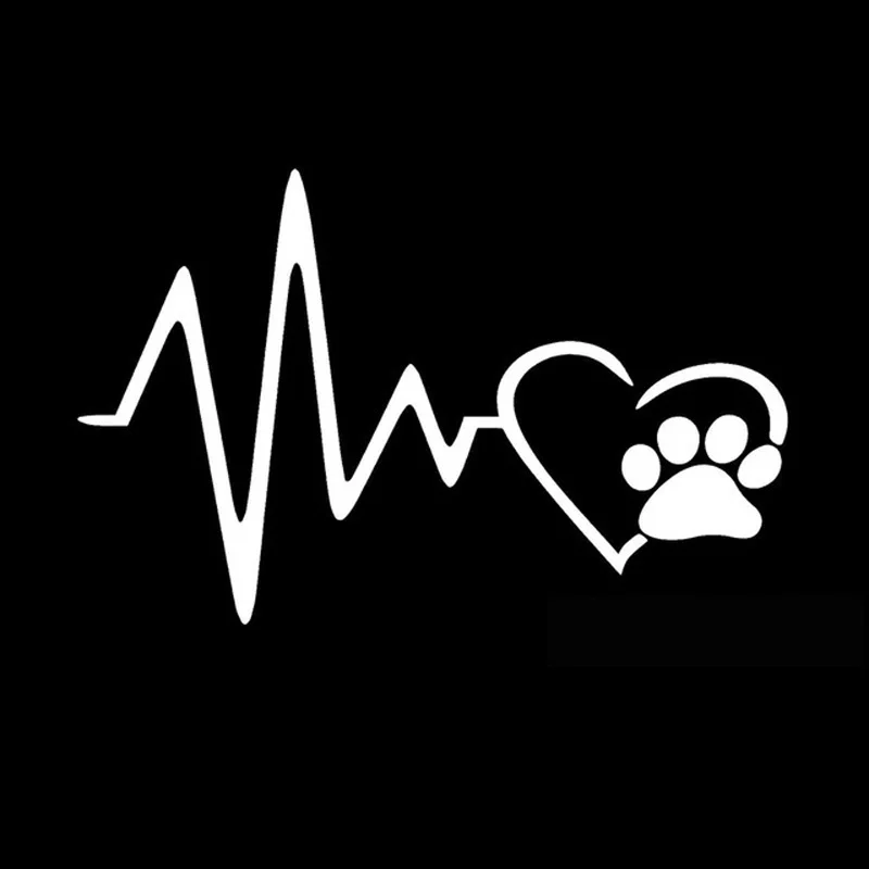 Виниловая наклейка на компьютер для стильного компьютера Heart Beat Paw Diy снимающиеся наклейки для компьютера/грузовика/ноутбука/стены(7 цветов