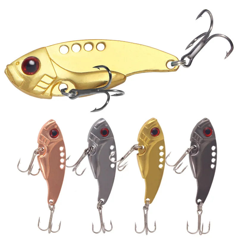 

Hot Sale 11g 3D Eyes Metal Vib Blade Lure with Feather Sinking Vibration Baits Artificial Vibe for Bass Pike Perch Fishing
