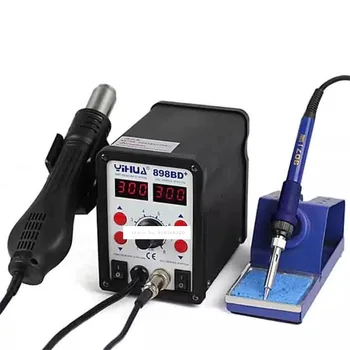 Buy New Arrival 898BD+ 700W 2 In 1 Digital Display Electric Soldering Iron And Heat Hot Air Gun Rework Solder Welding Station