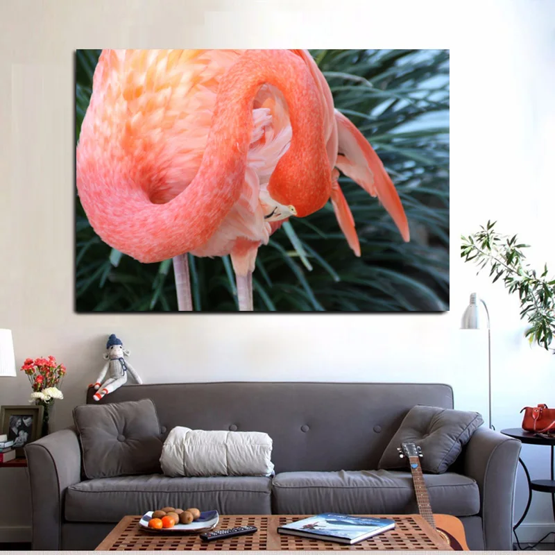 

Nordic Animal Posters and Prints Abstract Flamingo Canvas Painting Wall Pictures for Living Room Cuadros Home Decor Unframed
