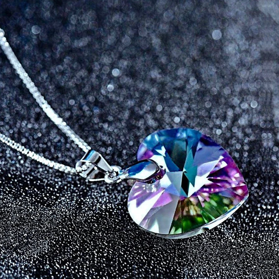 Оригинальные кристаллы от Swarovski подвеска в виде сердца серьги подвески ювелирные