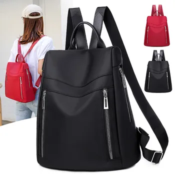 

Anti-theft Women 's Backpack Black Oxford Backpacks School Bag for Teenage Girls Preppy Style Back Pack Ladies Travel Bagpack