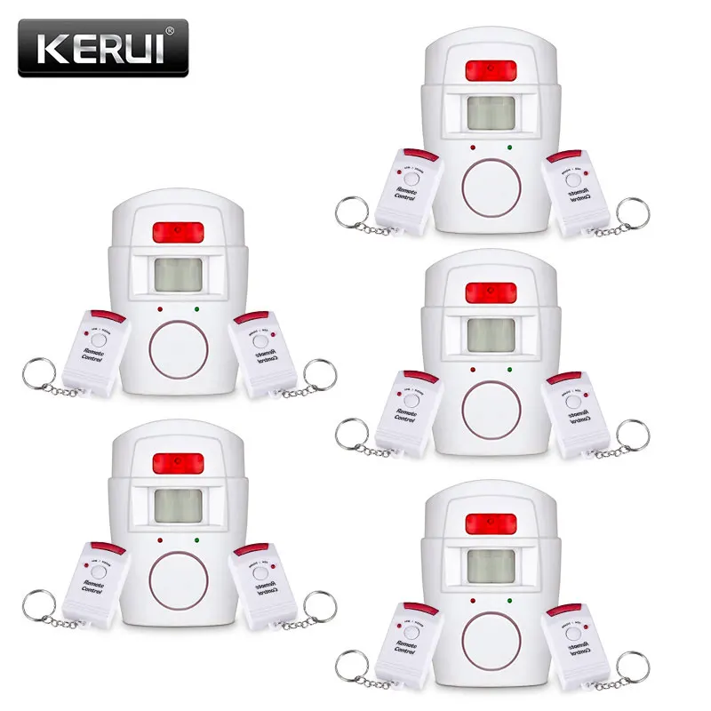 5ps Alarm KERUI домашняя охранная сигнализация PIR оповещение инфракрасный Противоугонный детектор движения монитор Беспроводная сигнализация с пультом дистанционного управления - Цвет: 5ps Alarm