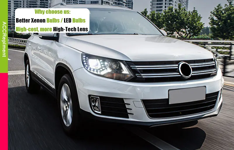 Авто PRO 2013-15 для vw tiguan фары для автомобиля Стайлинг Q5 bi xenon объектив СВЕТОДИОДНЫЙ DRL14 высокая яркость светодиодный Ксенон H7 светодиодный для парковки