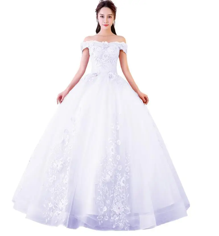 Белый Розовые бальные платья Милая Тюль с кружевным жемчугом Vestidos De 15 Anos сладкий 16 платья Бальные вниз платья выпускного вечера - Цвет: Белый