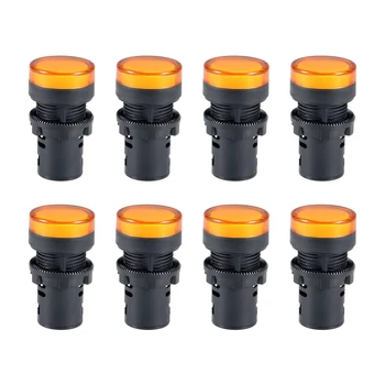 

uxcell 8Pcs AC/DC 24V Indicator Lights, Yellow LED, Flush Panel Mount 7/8" 22mm