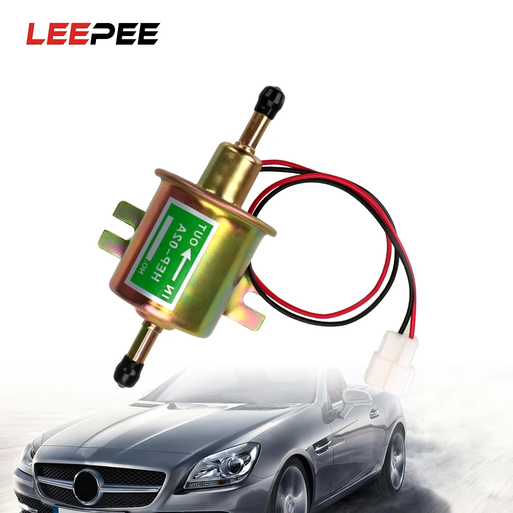 

LEEPEE HEP-02A 12V Electric Petrol Pump Low Pressure Bolt Fixing Wire Diesel Fuel Pump For Car Carburetor Motorcycle ATV
